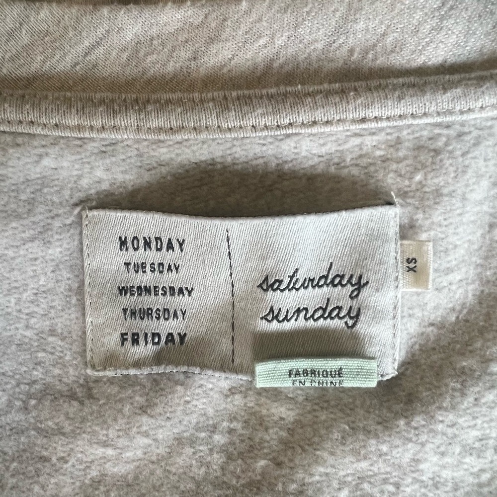 ANTHROPOLOGIE SATURDAY SUNDAY Embroidered Flower Floral Sweatshirt Top Size XS - Picture 4 of 11